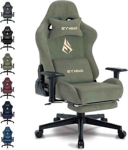 Symino Chaise Gaming Ergonomique en Daim