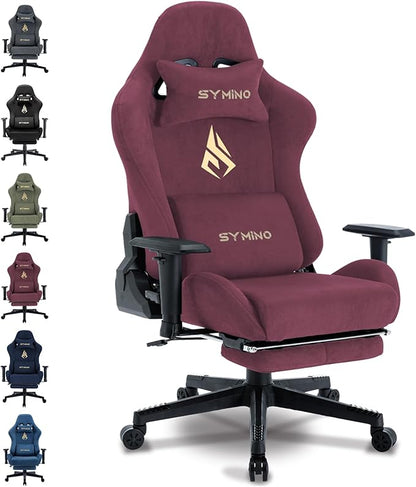 Symino Chaise Gaming Ergonomique en Daim