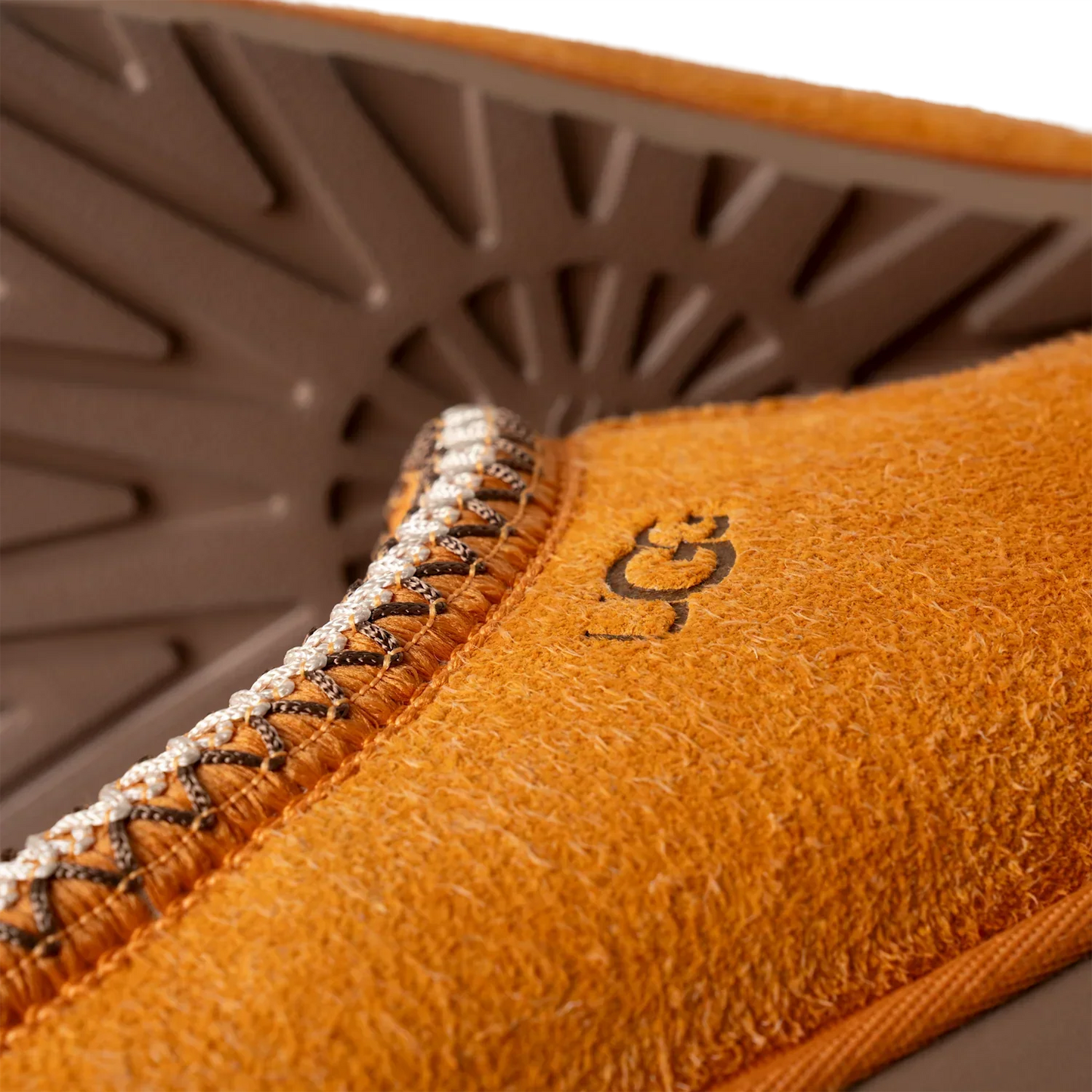 Chausson en daim doux Tasman UGG Tasman Shaggy de couleur Abricot foncé